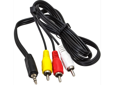 RCA разъем Aura RCA-JV31 миниджек 3,5mm, 1 метр