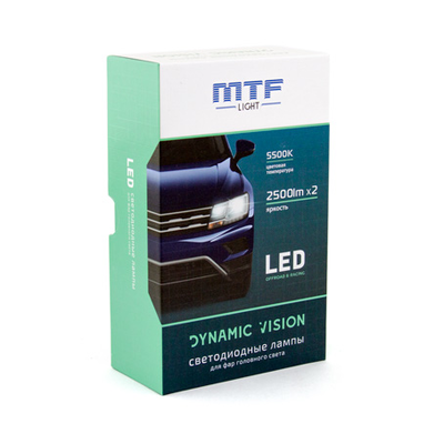 Светодиодная лампа головного света MTF DYNAMIC VISION LED HIR2(9012) 5500K (DVH2K5), пара