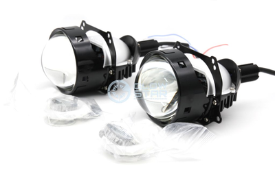 Светодиодная BI-LED линза AOZOOM A5+ Bi-Led 2020, 3.0 дюйма, 35w, 9-16v, крепление 3R и винтом, пара