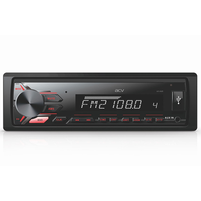 Автомагнитола ACV  AVS-812R 1din/красн/USB/AUX/SD/FM/4*50