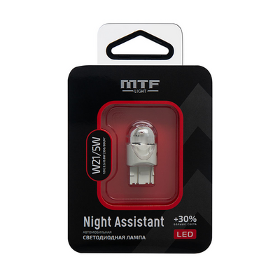 Светодиодная лампа MTF Night Assistant W21/5W, красный свет (NW21/5WR)