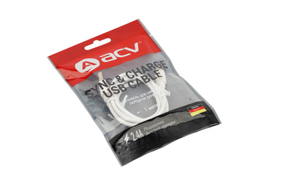 Кабель ACV  Micro USB-L1WH белый
