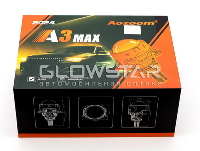 Светодиодная BI-LED линза AOZOOM A3 Max 2024 New, 2.5 дюйма, 5500К, съемное крепление, встроенный драйвер