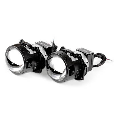 Светодиодная BI-LED линза MTF MAXBEAM 2.0 ОЕМ, бескорпусные, ближ/дальн 12В, 65/72Вт, 5500К, 3 дюйма, шагрень (ST72K5) (пара)
