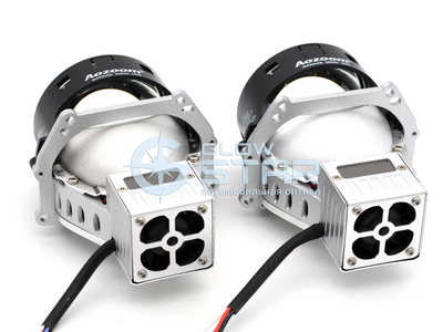 Светодиодная BI-LED линза AOZOOM Black Warrior New 3.0 дюйма, 2 чипа, 5500K, 12V, 55W/65W, крепление 3R