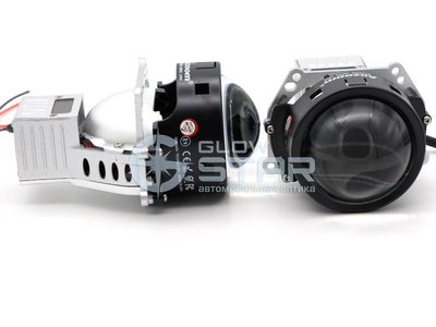 Светодиодная BI-LED линза AOZOOM Black Warrior New 3.0 дюйма, 2 чипа, 5500K, 12V, 55W/65W, крепление 3R