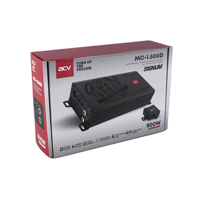 Усилитель ACV  MC-1.500D micro 500Вт/1 канал/2-1Om/Low-pass/High-input/D class