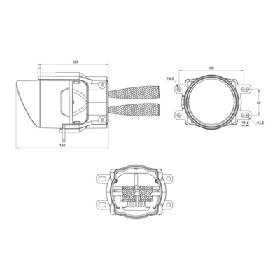 Противотуманные фары MTF ABSOLUTE VISION 12В, птф/дальний 32/44Вт, 5500К, ТОЙОТА\ЛЕКСУС (FL44K55T)