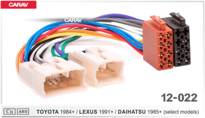 ISO-переходник CARAV 12-022 для TOYOTA / LEXUS / DAIHATSU