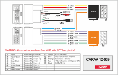ISO-переходник CARAV 12-039 для Hyundai / Kia