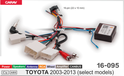 Комплект проводов для Android CARAV 16-095 для Toyota 2003-2013
