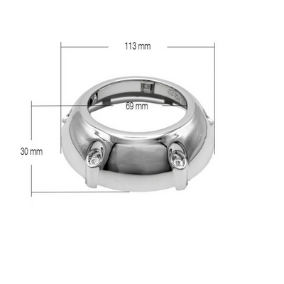Маска для би-линз MTF №106 для Bi-LED линз 3", чёрный (MK106B)
