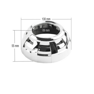 Маска для би-линз MTF №112 для Bi-LED линз 3", хром (MK112C)
