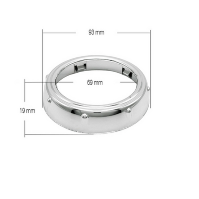 Маска для би-линз MTF №117 для Bi-LED линз 3", хром (MK117C)