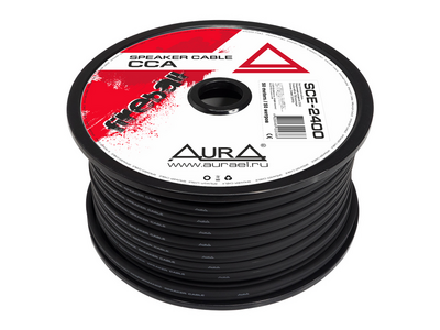Акустический кабель Aura SCE-2400MKII (50 м. бухта, черный)