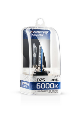 Ксеноновая лампа к би-линзам Viper D2S 6000K (+80%)