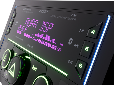 Автомагнитола Aura INDIGO-847DSP-MKII 2DIN USB-ресивер