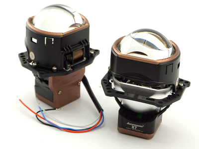 Светодиодная BI-LED линза AOZOOM X7 2025 (прямоугольные) 3.0 дюйма, 2 чипа, 5500K, 12V, 55W/63W крепление 3R (к