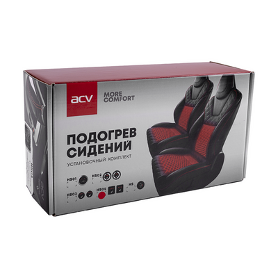 Обогреватель  ACV  HS-04P, 2 сидения, квадратные кнопки, перфорированный, 3 режима, интеллектуальный блок управления