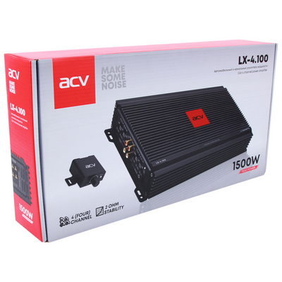 Усилитель ACV  LX-4.100  4*100 Вт/4-3-2 канал/4-2 Ом/High-pass/Low-pass Уценка