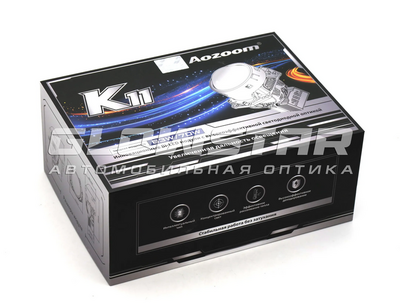 Светодиодная BI-LED линза AOZOOM K11 2026 3.0 дюйма, 2 чипа, 63W/70W, 12V, 5800K, крепление 3R (комплект, 2шт) (K11)