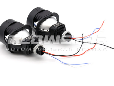 Светодиодная BI-LED линза AOZOOM A29 2025 2.5 дюйма, 4 чипа, 5500K, 12V, 37W/64W, съемное гаечное крепление (комплект, 2шт) (A29)