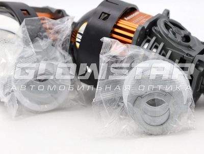 Светодиодная BI-LED линза AOZOOM K9 2025 3.0 дюйма, 2 чипа, 5500K, 12V, 65W/73W, крепление 3R и съемное гаечное (K9)