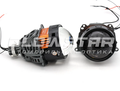 Светодиодная BI-LED линза AOZOOM K9 2025 3.0 дюйма, 2 чипа, 5500K, 12V, 65W/73W, крепление 3R и съемное гаечное (K9)