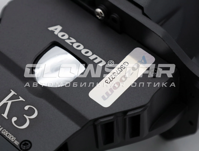 Светодиодная BI-LED линза AOZOOM K3 Dragon Knight New DK200 (III поколение) 3.0 дюйма, 2 чипа, 5500K, 12V, 50W/60W, крепление 3R (комплект, 2шт)