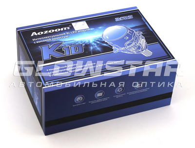 Светодиодная BI-LED линза AOZOOM K10 2025 3.0 дюйма, 2 чипа, 5500K, 12V, 58W/66W, крепление 3R и съемное гаечное (K10)