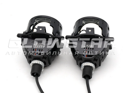 Светодиодная BI-LED линза AOZOOM K10 2025 3.0 дюйма, 2 чипа, 5500K, 12V, 58W/66W, крепление 3R и съемное гаечное (K10)