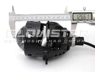 Светодиодная BI-LED линза AOZOOM K10 2025 3.0 дюйма, 2 чипа, 5500K, 12V, 58W/66W, крепление 3R и съемное гаечное (K10)