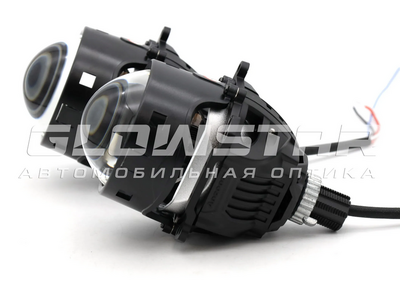 Светодиодная BI-LED линза AOZOOM K10 2025 3.0 дюйма, 2 чипа, 5500K, 12V, 58W/66W, крепление 3R и съемное гаечное (K10)