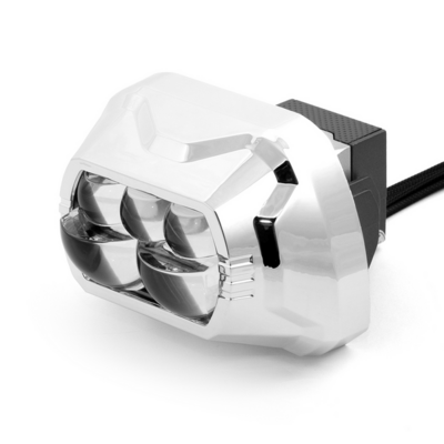 Маска для би-линз MTF для Bi-LED линз серии QUADRIX SLIM, 3 дюйма, скос, хром, 2шт (QS3C)