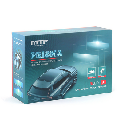 Светодиодная BI-LED линза MTF серия PRISMA линзованные, бескорпусные, 12В (PZ80K5)