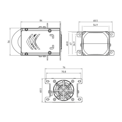 Светодиодная BI-LED линза MTF серия MaxBeam Compact, 12В, 48Вт/54Вт, 6000К, 2 дюйма (HL48K60)