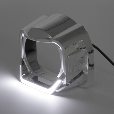 Маска для би-линз MTF G-STYLE для Bi-LED линз с подсветкой белой 3", хром. 2шт. (MK5WC)