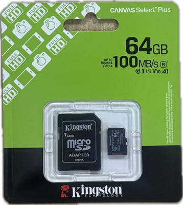 Карта памяти Kingston MicroSDXC 64 Gb class SDCS3/64GB 100Mb/s
