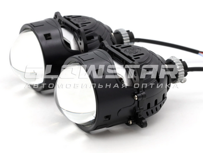 Светодиодная BI-LED линза AOZOOM A15 PRO  24 вольта 2026, 3.0 дюйма, 2 чипа, 5500K, 24V, 58W/65W, крепление 3R