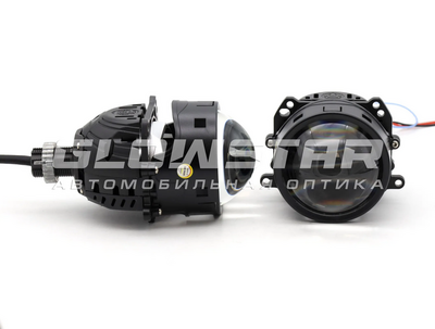 Светодиодная BI-LED линза AOZOOM A15 PRO  24 вольта 2026, 3.0 дюйма, 2 чипа, 5500K, 24V, 58W/65W, крепление 3R