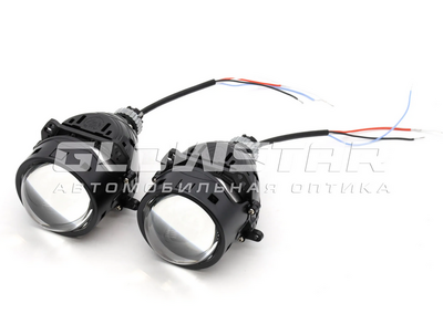 Светодиодная BI-LED линза AOZOOM A15 PRO  24 вольта 2026, 3.0 дюйма, 2 чипа, 5500K, 24V, 58W/65W, крепление 3R