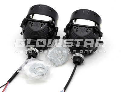 Светодиодная BI-LED линза AOZOOM A15 PRO  24 вольта 2026, 3.0 дюйма, 2 чипа, 5500K, 24V, 58W/65W, крепление 3R