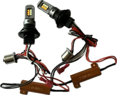 Дневные ходовые огни Viper +поворотник 12SMD CREE White+Yellow (1156 )