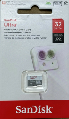 Карта памяти SanDisk MicroSDHC 32 Gb Ultra 100Mb/s б/ад