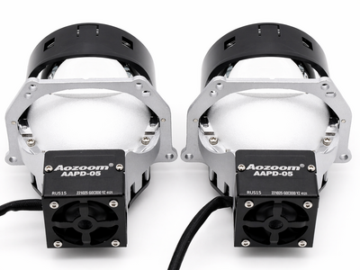 Светодиодная BI-LED линза AOZOOM Gen5 Laser (AAPD-05) 5 пок., 3.0 дюйма, 2 чипа + Лазер, 5500К, 12V, 50W/56W, крепление 3R