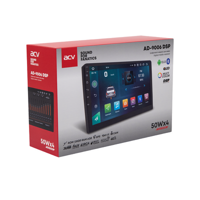 Android магнитола ACV AD-9006 DSP 9" / 8 ядер / 6+128Гб