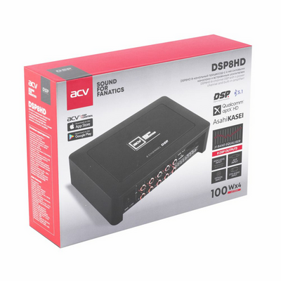Усилитель ACV DSP8HD 8-кан.DSP процессор+усилитель 4х50Wt/BT AptX HD