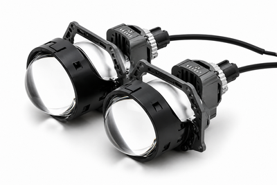 Светодиодная BI-LED линза Sariti S7 3.0 дюйма, 2 чипа, 5500K, 12V, 49W/58W, крепление 3R и съемное гаечное (пара)