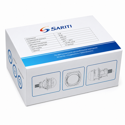 Светодиодная BI-LED линза Sariti S7 3.0 дюйма, 2 чипа, 5500K, 12V, 49W/58W, крепление 3R и съемное гаечное (пара)