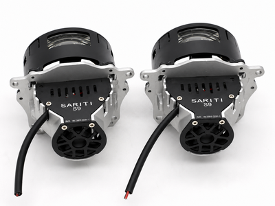 Светодиодная BI-LED линза Sariti S9 2025 3.0 дюйма, 2 чипа, 5500K, 12V, 56W/64W, крепление 3R (пара)